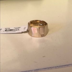 Kendra Scott cigar band ring with crystals